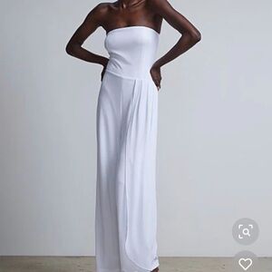 New York & Company Strapless Overlay
Wide-Leg Jumpsuit